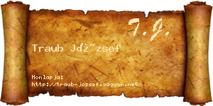 Traub József névjegykártya